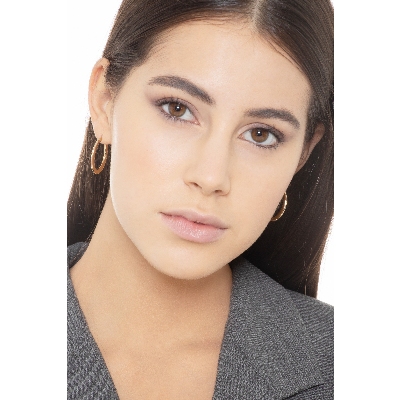 18k yellow gold oval earrings 