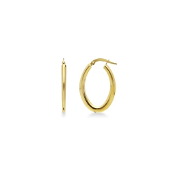 18k yellow gold oval earrings 