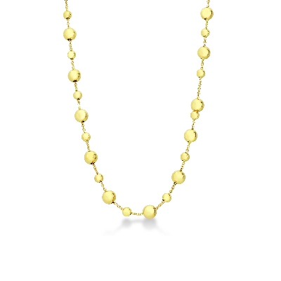 18k yellow gold chain with shiny little balls