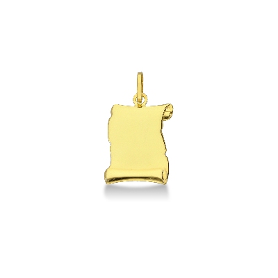 Parchment pendant in 18k yellow gold