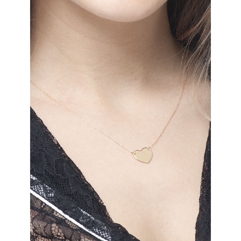 Classical heart pendant in 18k yellow gold