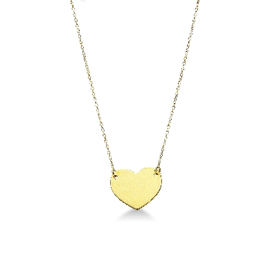 Classical heart pendant in 18k yellow gold