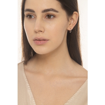 Earrings in white gold 18k with diamonds 