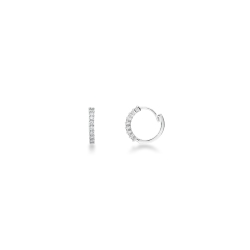 Earrings in white gold 18k with diamonds 
