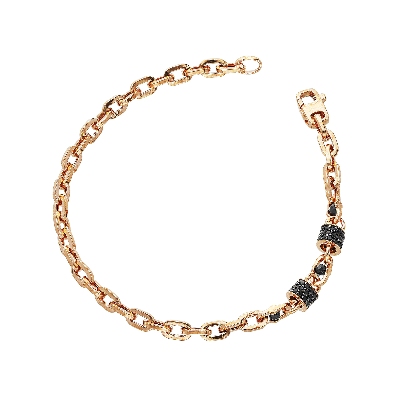 18k rose gold bracelet with black zircons