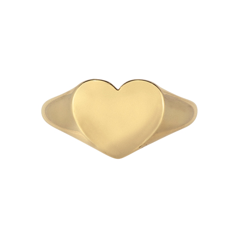 Anello in oro giallo 18k con cuore