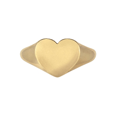 Anello in oro giallo 18k con cuore