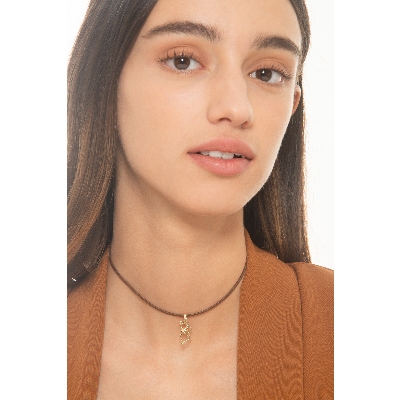 18k yellow gold charm with cat