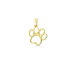 Charm paw in yellow gold 18k
