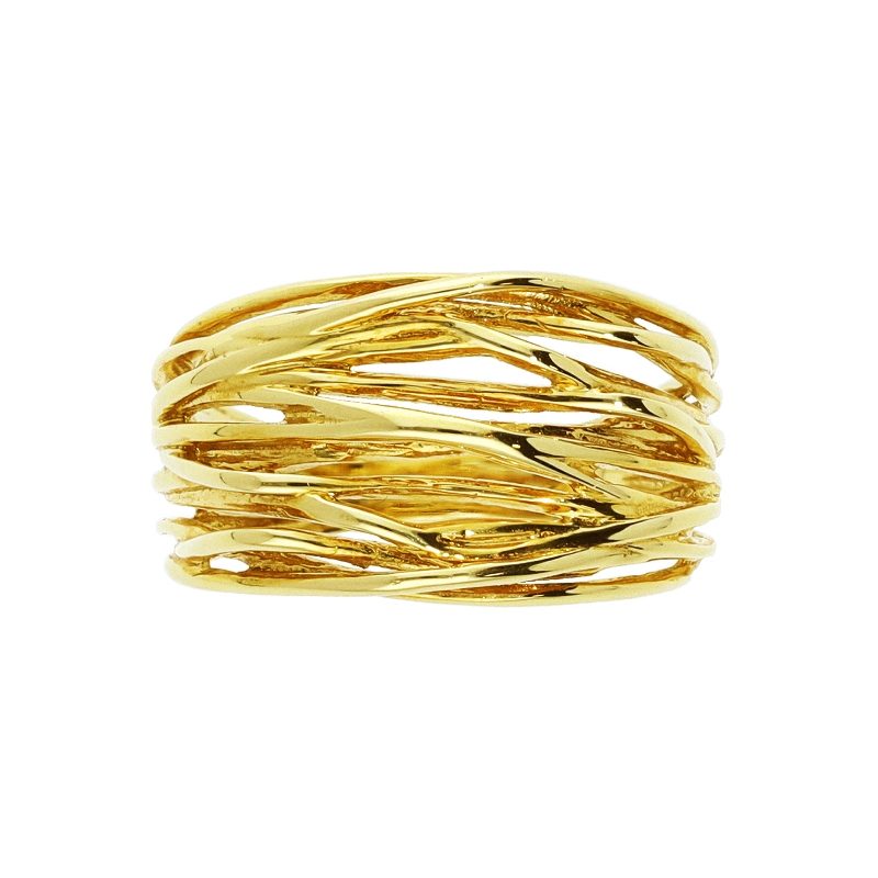 18k yellow gold band ring 