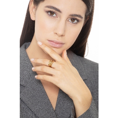 18k yellow gold band ring 