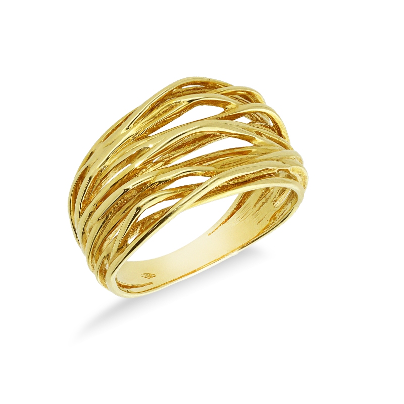 18k yellow gold band ring 