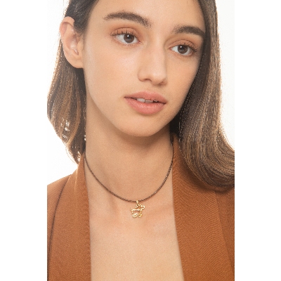 18k yellow gold charm with dog