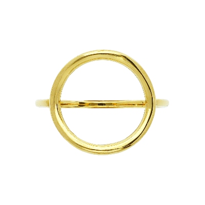 Anello in oro giallo 18k con cerchio