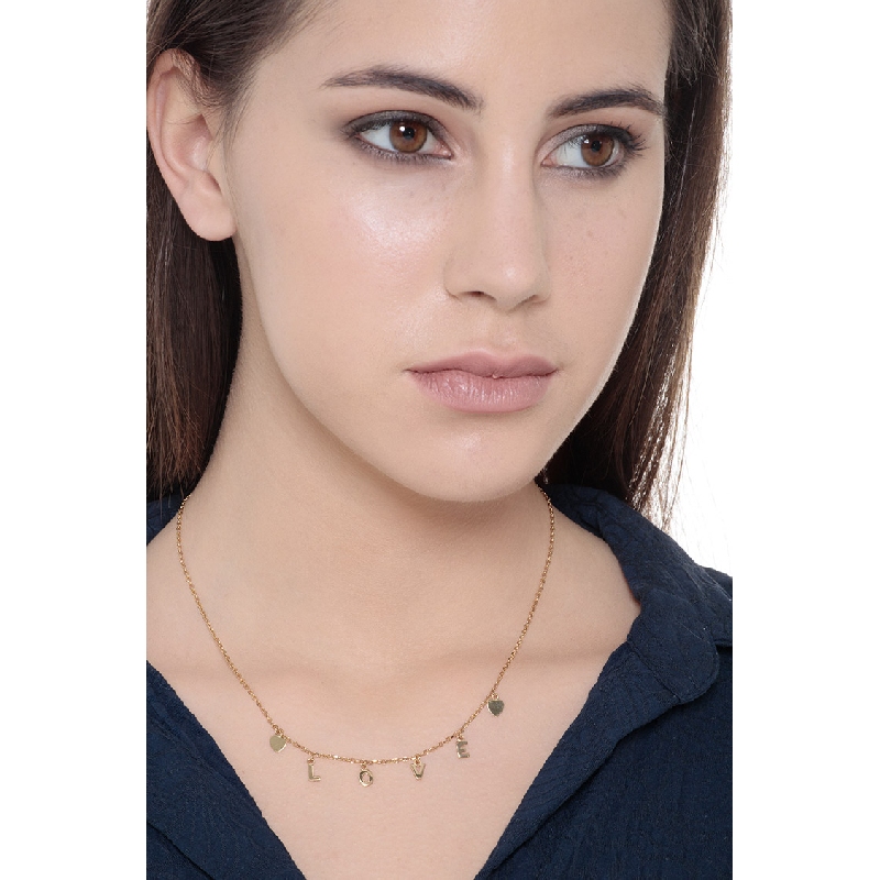 Necklace with LOVE charms