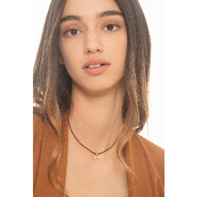 18k yellow gold charm with bone