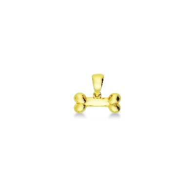 18k yellow gold charm with bone