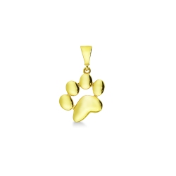 18k yellow gold charm with paw