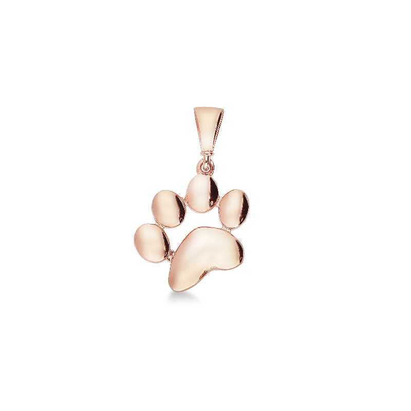 18k rose gold charm with paw