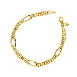 18k yellow gold fancy groumette bracelet