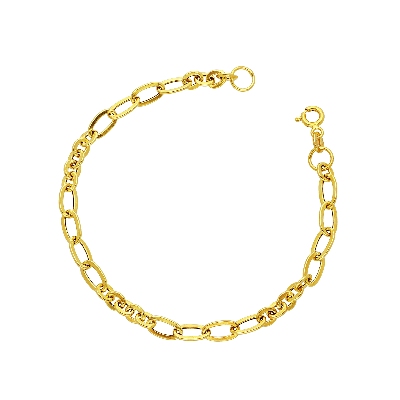 Bracciale a catena in oro giallo 18k.