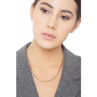 Collana maglia catena in oro giallo 18k