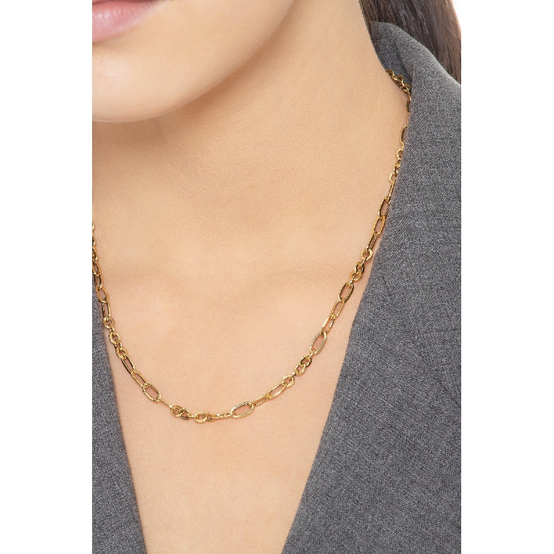 Collana maglia catena in oro giallo 18k