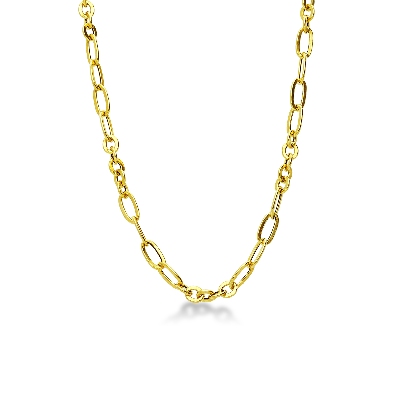 Collana maglia catena in oro giallo 18k
