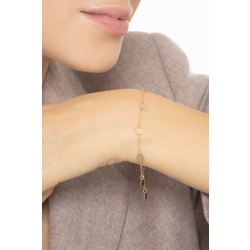 Bracelet with circles charms in 18k yellow gold 2