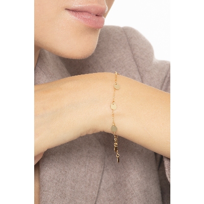 Bracelet with circles charms in 18k yellow gold