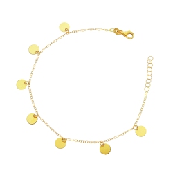 Bracelet with circles charms in 18k yellow gold