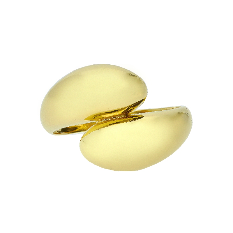 Anello contrariè in oro giallo 18k