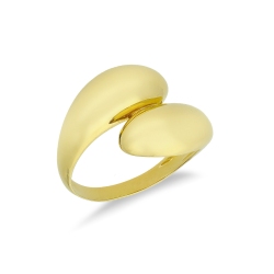 Anello contrariè in oro giallo 18k