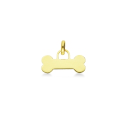 18k yellow gold charm with bone