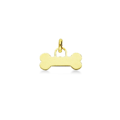 18k yellow gold charm with bone