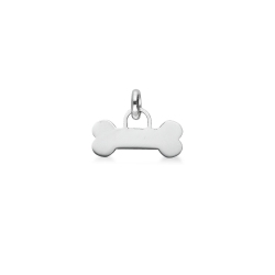 18k white gold charm with bone