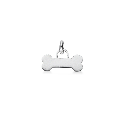 18k white gold charm with bone