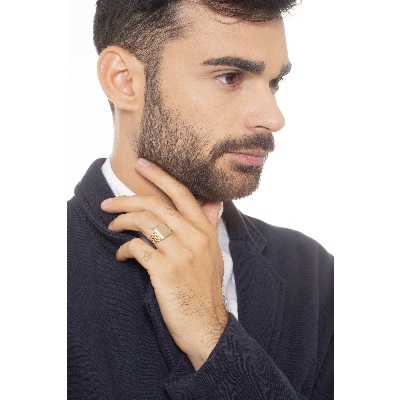 Anello Uomo in oro giallo 18k