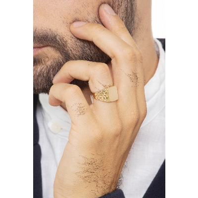 Anello Uomo in oro giallo 18k
