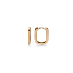 18k rose gold rectangular earrings 