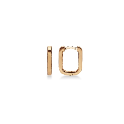 18k rose gold rectangular earrings 