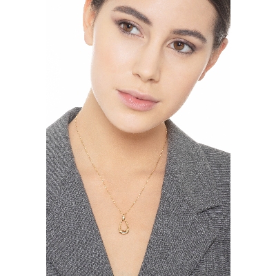 Shiny 18k yellow gold fancy pendant 