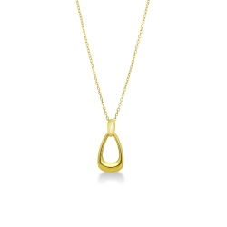 Shiny 18k yellow gold fancy pendant 
