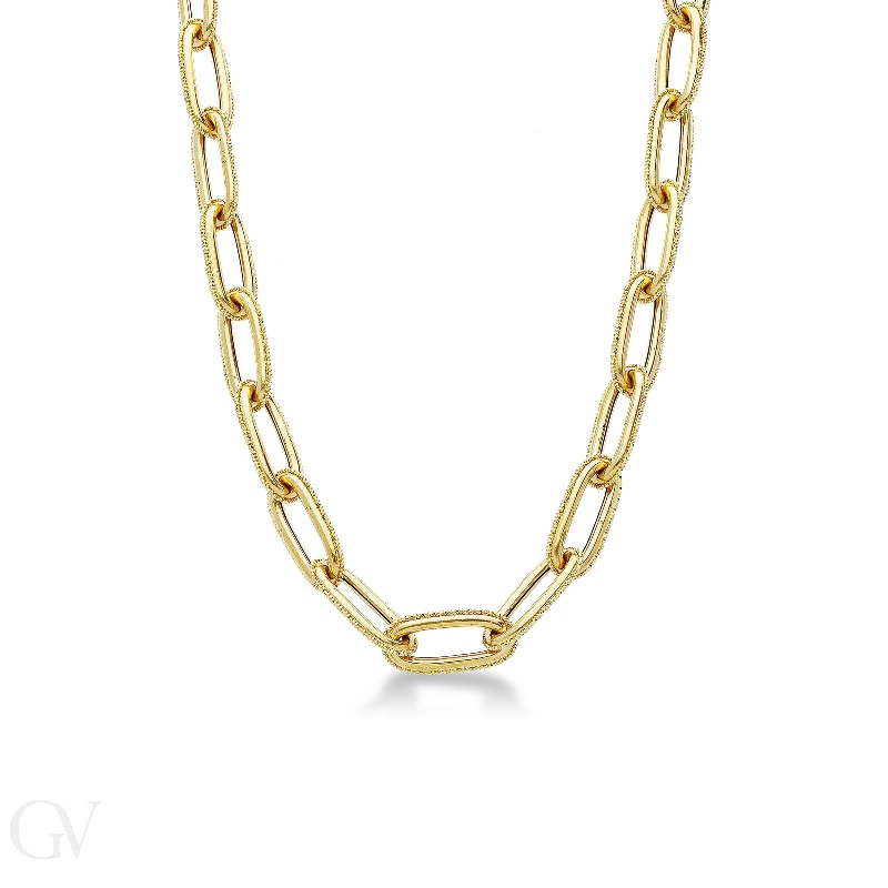 Paperclip chain in 18k yellow gold