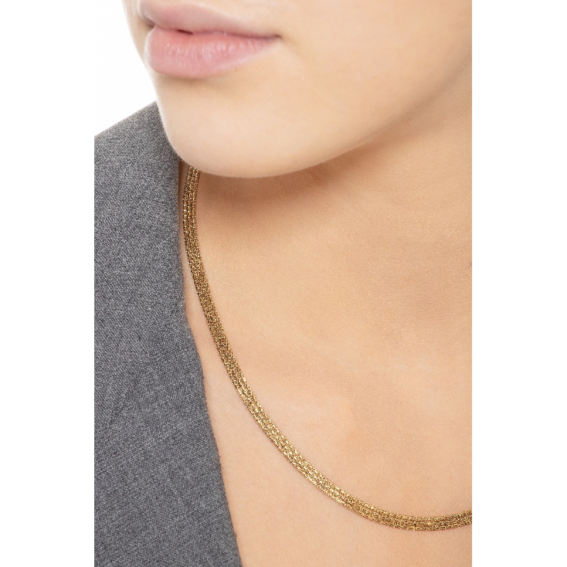 Collana Classica A Scatoletta In Oro Giallo 14K – Larghezza 1.6 Mm – Confezione Regalo – Lunghezza Variabile