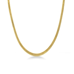 Semi-rigid chain in 18k yellow gold