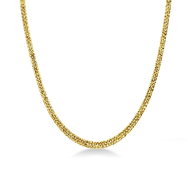 Semi-rigid chain in 18k yellow gold