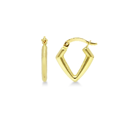 18k yellow gold rhombus earrings