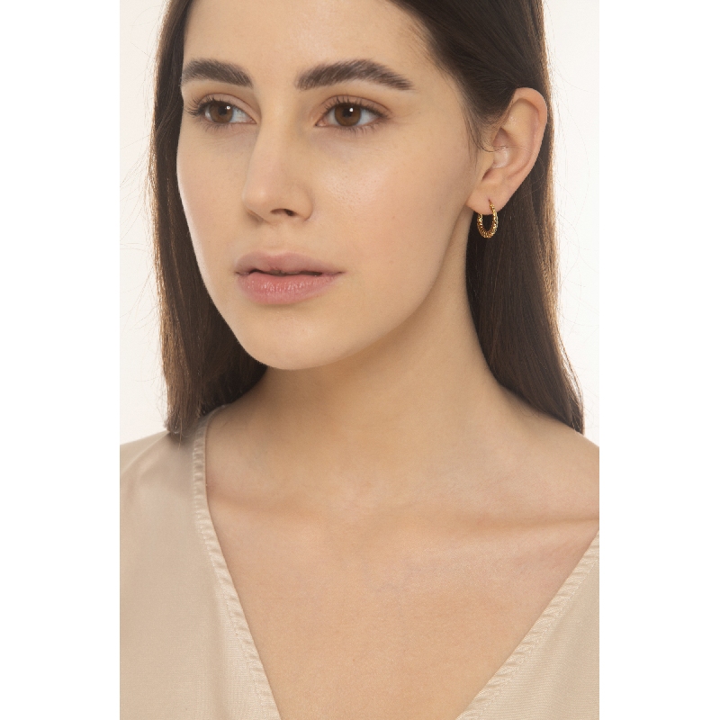 Hoops earrings in yellow gold 18k