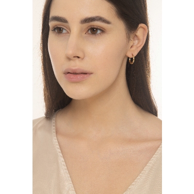 Hoops earrings in yellow gold 18k